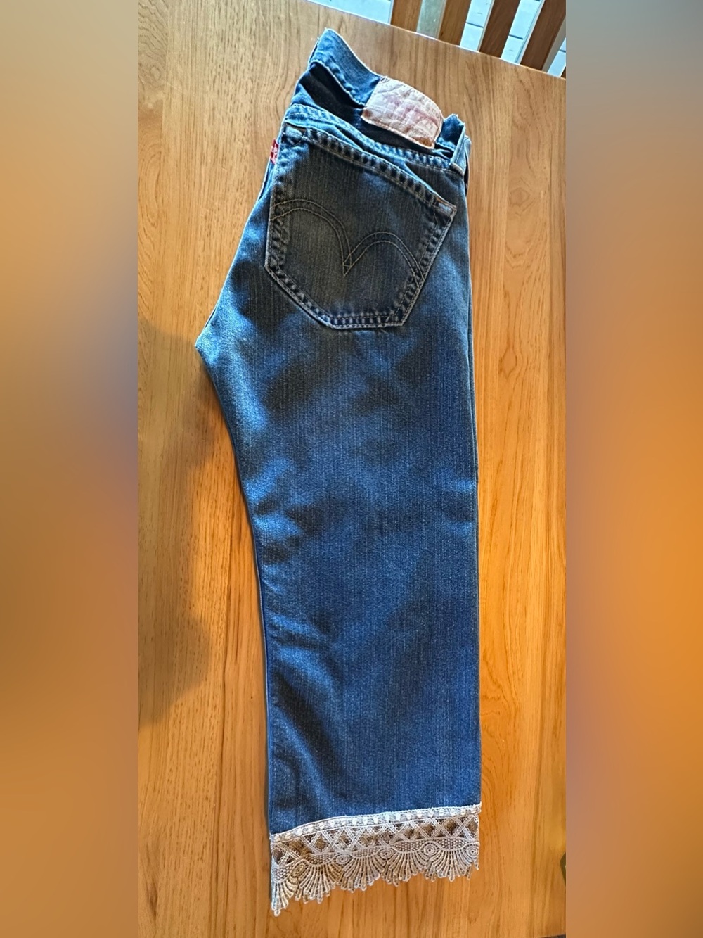 Levi’s Classic Blue Lace-Hem Women’s Jeans